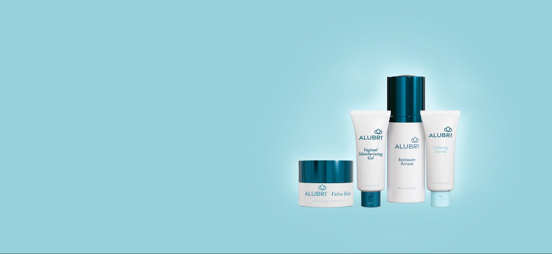 Set of Allure skincare products on a light blue background